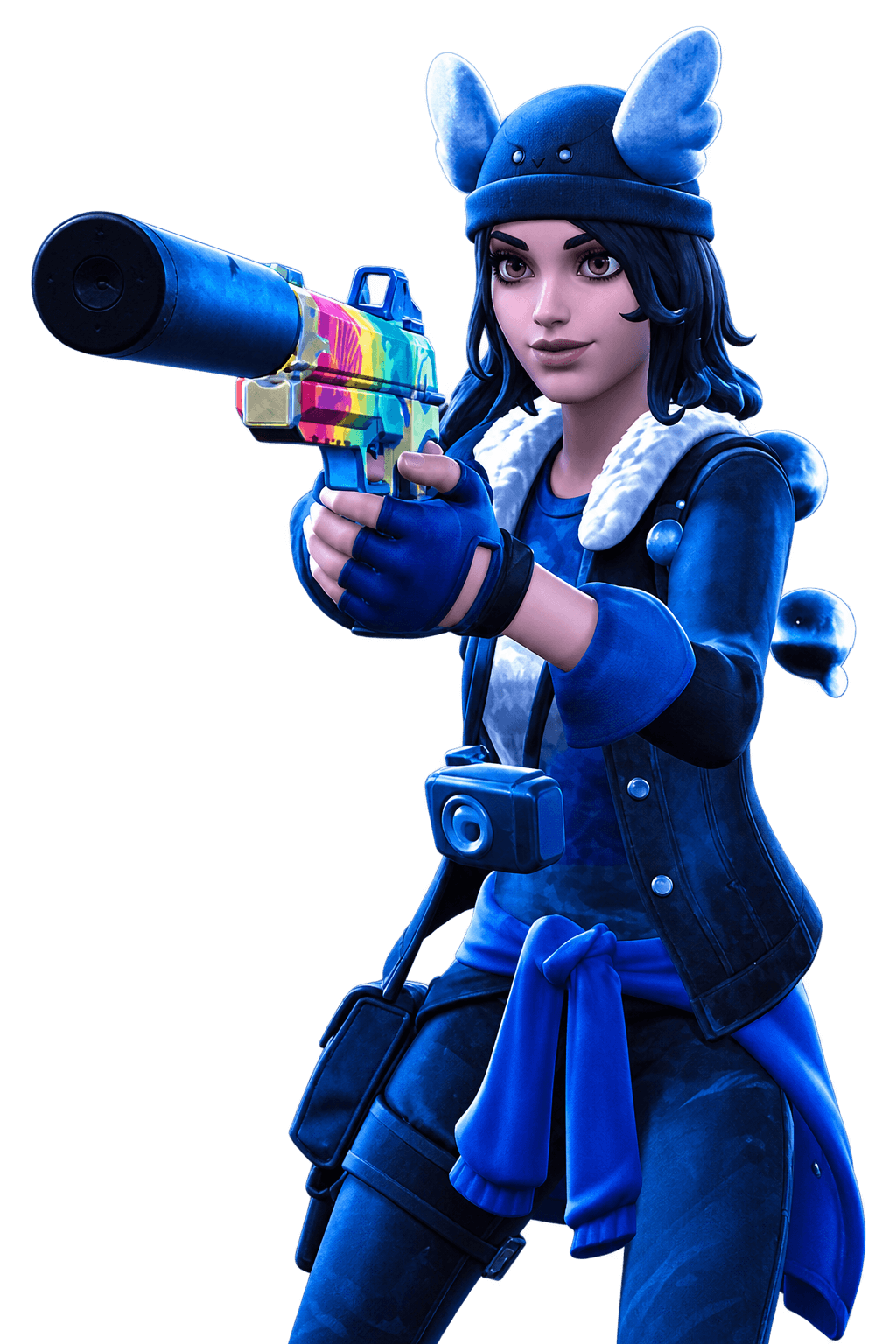 MiniMe sin Fortnite-figur med blå lue